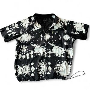 Daniel Patrick Pullover Batting Jacket Black Cream Tie Dye NWT